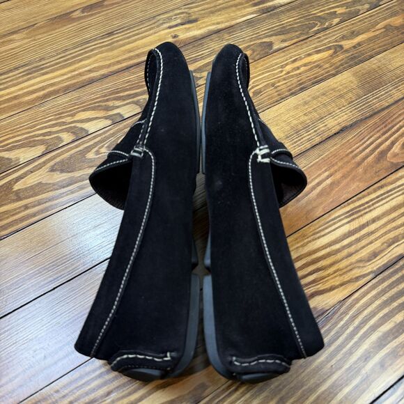 Vintage Donald J Pliner Italian Black Suede Penny Loafers | Mens Size, 13 main image 6
